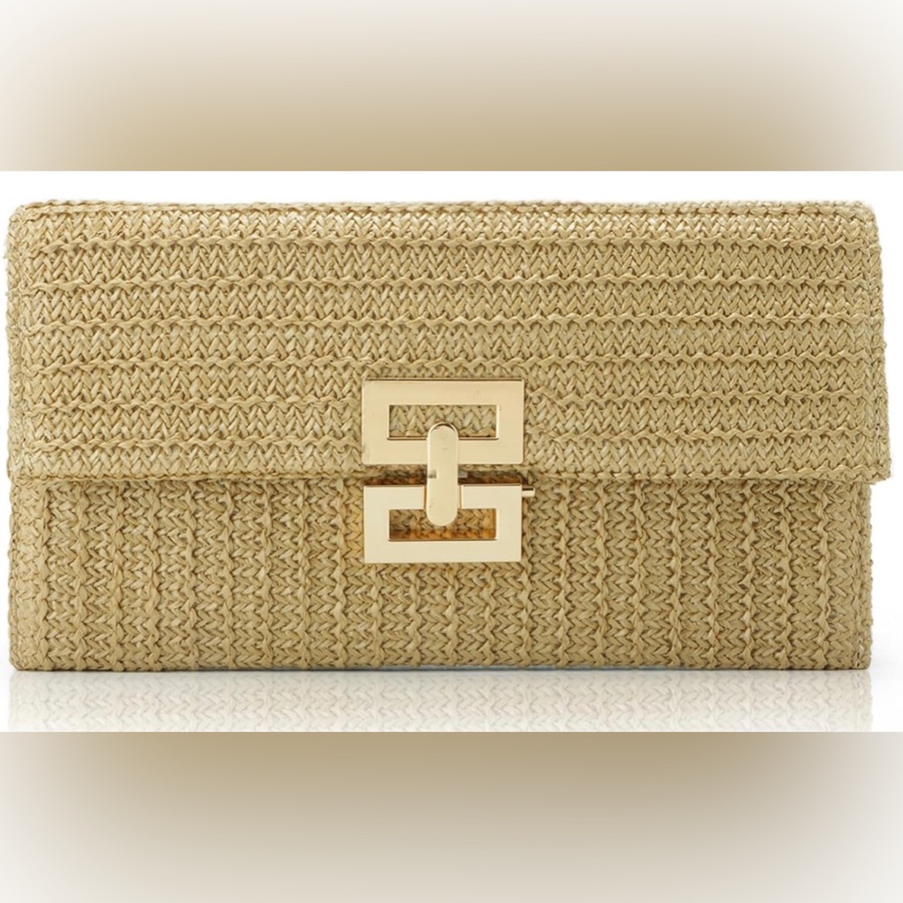 NWT Straw Clutch Purses for Women Summer Beach Bag